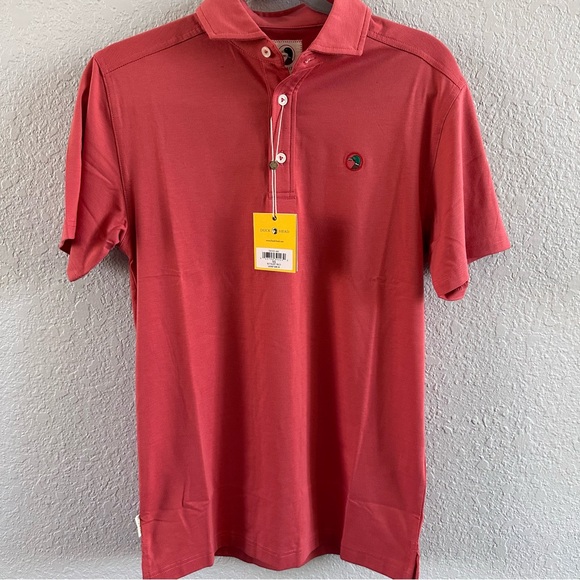 Duck Head Other - Duck Head Sunkist Red Cotton Blend Polo Shirt Men’s XS NWT